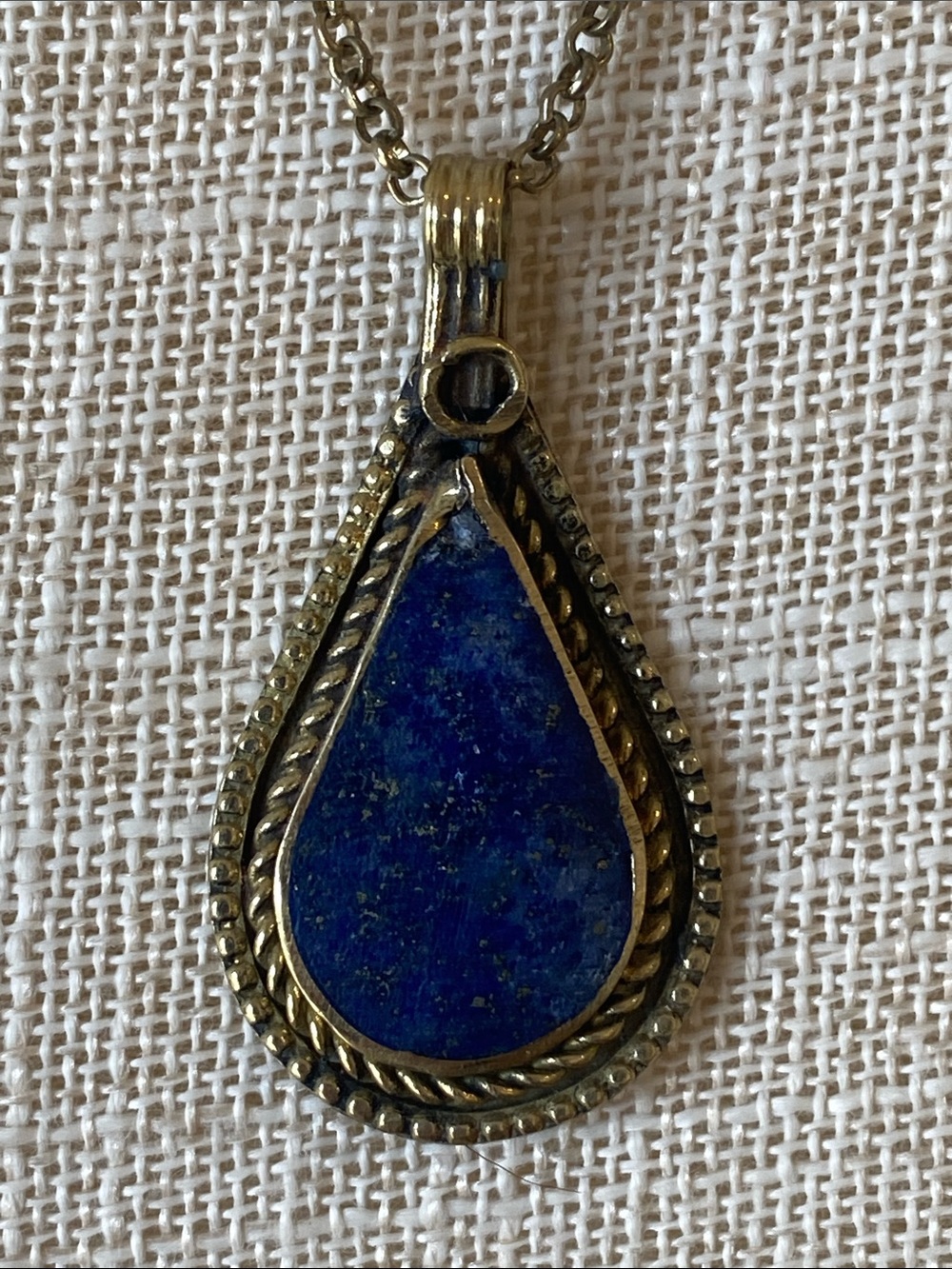Beautiful Lapis Teardrop Pendant Necklace in Women Jewelry